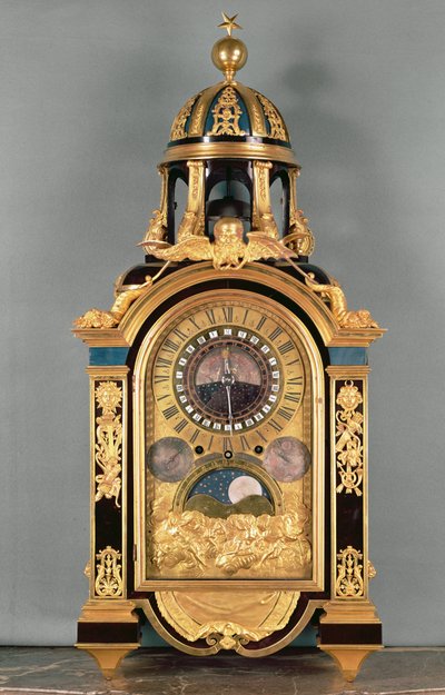 Astronomische klok gemaakt voor de Grand Dauphin Louis van Frankrijk (1661-1711), 1710 door Philippe and Fardoil, Pierre Caffieri